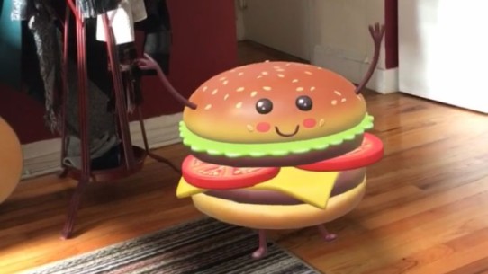 Snap推出了会跳舞的汉堡AR滤镜